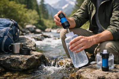 Waterfilter correct gebruiken onderweg
