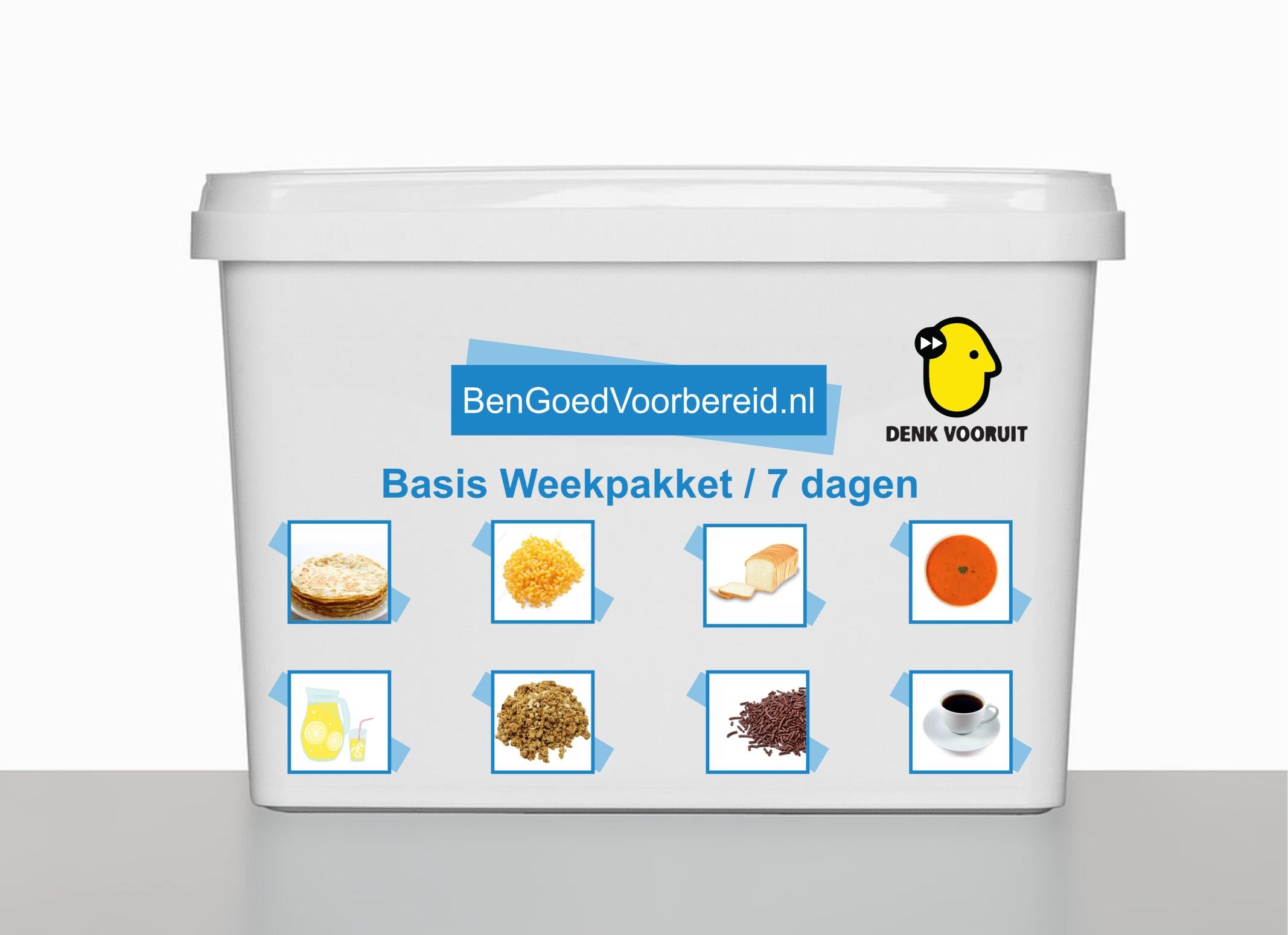 Ons Weekpakket / 7 dagen noodrantsoen met maar liefst 2800 Kcal per dag