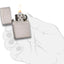 Zippo chrome brushed.