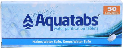 Aquatabs Waterzuiveringstabletten 8,5mg Doosje 50 stuks goed voor 50 Liter schoon drinkwater