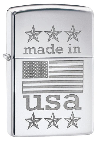 Zippo Made in USA Flag