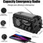Noodradio - 20000mAh PowerBank - Zonnepaneel - Leeslamp - Zwart