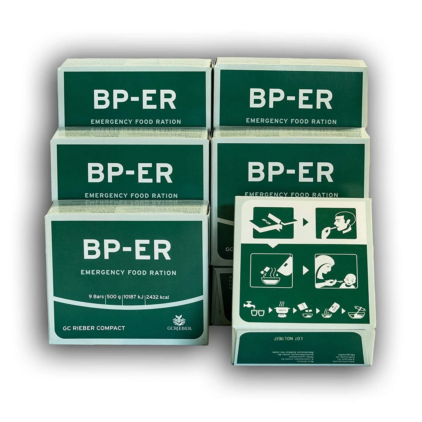 BP-ER Noodrantsoen minimaal 7 jaar houdbaar. 24x500 gram.