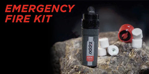 Zippo emergency fire kit.